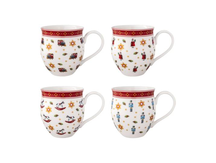 Villeroy & Boch Toy s Delight Becher 4-teilig Weiß-rot'