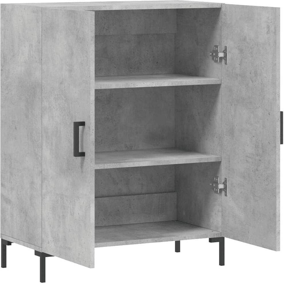 vidaXL Buffet gris béton 69,5x34x90 cm bois d'ingénierie