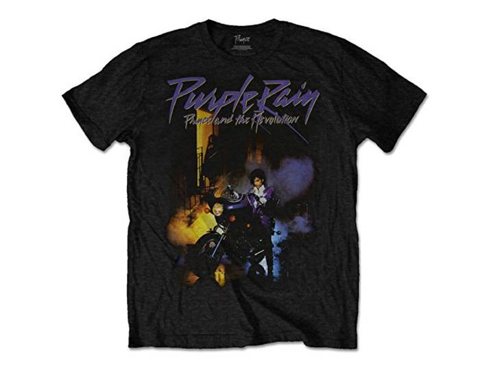 T-Shirt # L Black Unisex # Purple Rain
