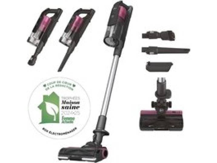 Aspirateur Balai sans fil - HOOVER HF920H - 65 AW - 86 dBA - Ecran LED - Rose / Gris