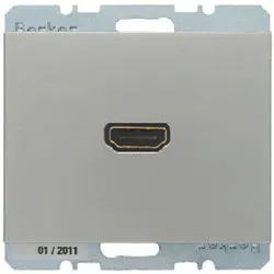 Berker K.5 - High Definition Steckdose mit 90°-Steckanschluss (edelstahl, lackiert)