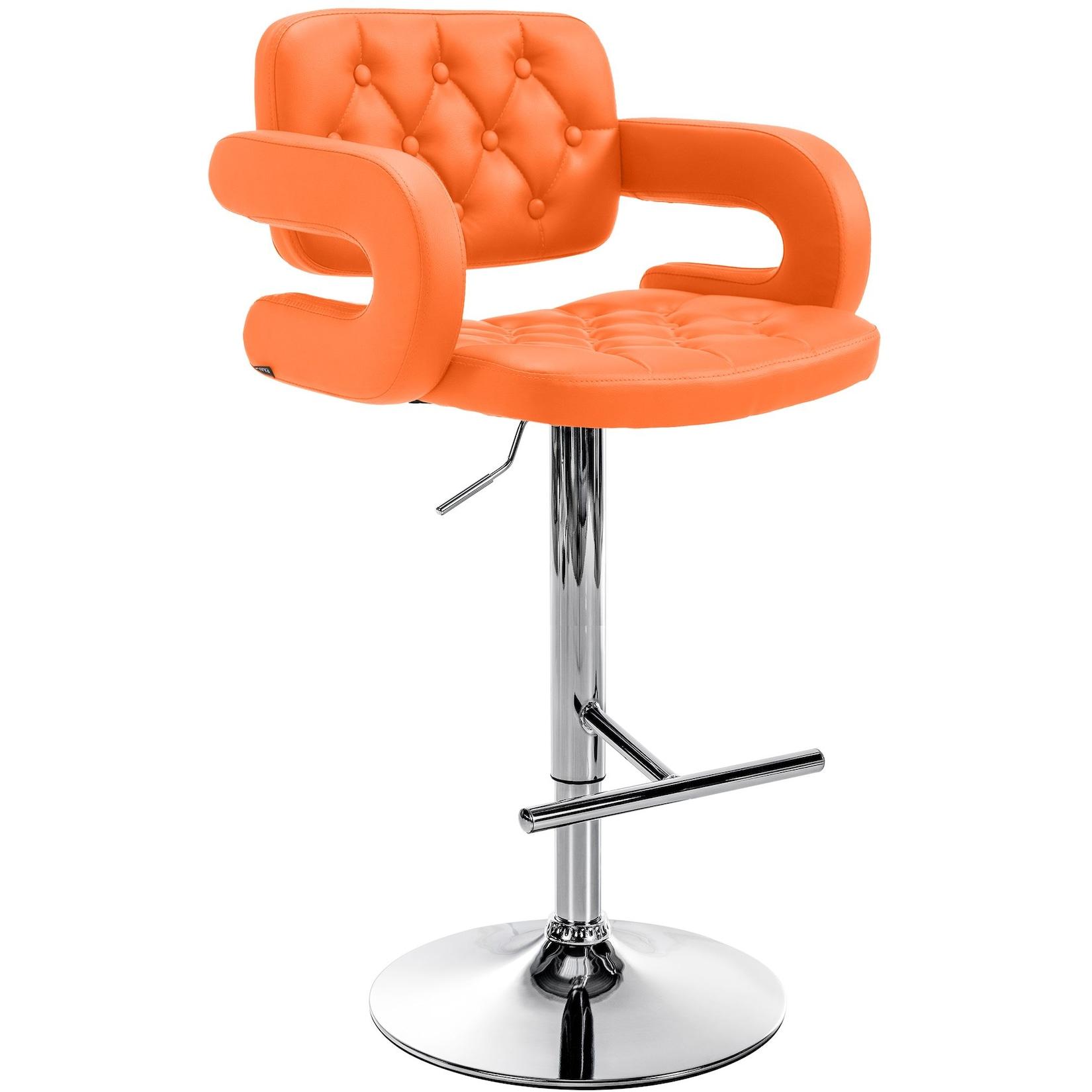 CLP Barhocker Dublin C Farbe: orange, Gestell Farbe: chrom