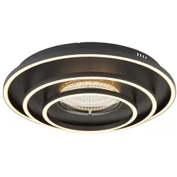 Deckenleuchte Deckenlampe schwarz matt 3D Effekt dimmbar Memoryfunktion D 51 cm