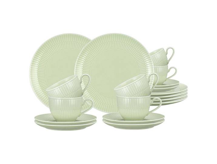 Seltmann Weiden Kaffeeservice Seltmann Weiden Amina Seladon Kaffeeservice 18 tlg., 6 Personen, Porzellan
