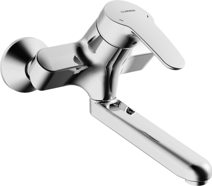 Waschtischarmatur Hansamix 01948283 chrom, Ausladung 246 mm, Wandmontage