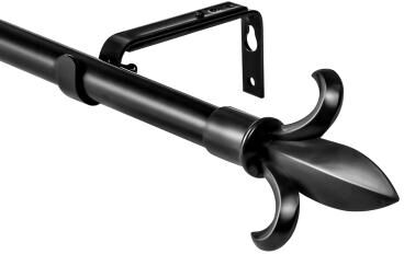 Urbanest Classic Forged Iron Fleur De Lis Window Drapery Rod