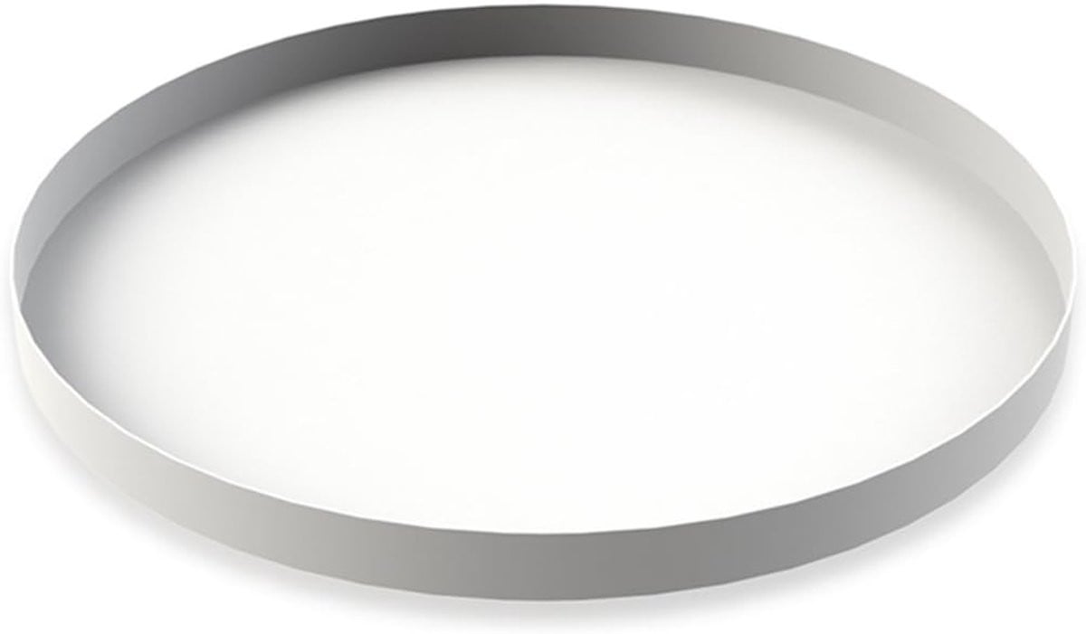 Ronde Metalen Dienblad Wit 40 cm - Serveerplateau voor Keuken of Badkamer