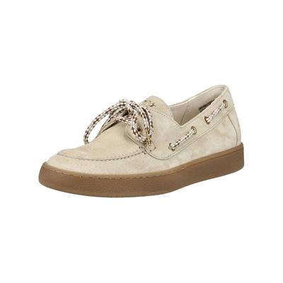 Bootsschuh PAUL GREEN "Paul Green Halbschuhe Veloursleder", Damen, Gr. 42, beige, Veloursleder, Schuhe Bootsschuh