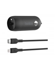 Belkin 30W USB-C CAR CHARGER BLK Chargeur voiture USBC avec câble C-LTG 1M noir (CCA004BT1MBK-B5)