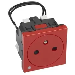 Legrand 278126L Mosaic Steckdose F/B Std antibakt beleuchtet erhöhter Berührungsschutz Farbe:Rot