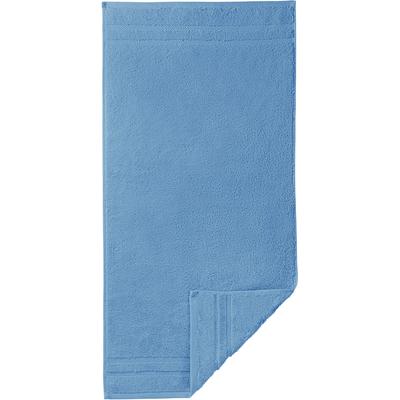Handtücher EGERIA "Micro Touch", blau (mittelblau), B:50cm L:100cm, Walkfrottee, Obermaterial: 100% Baumwolle, Handtücher, Streifenbordüre, extrem saugfähig & flauschig, 100% Baumwolle