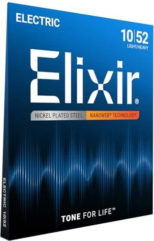 Elixir 12077 Nanoweb Nickel 10-52 Light-Heavy