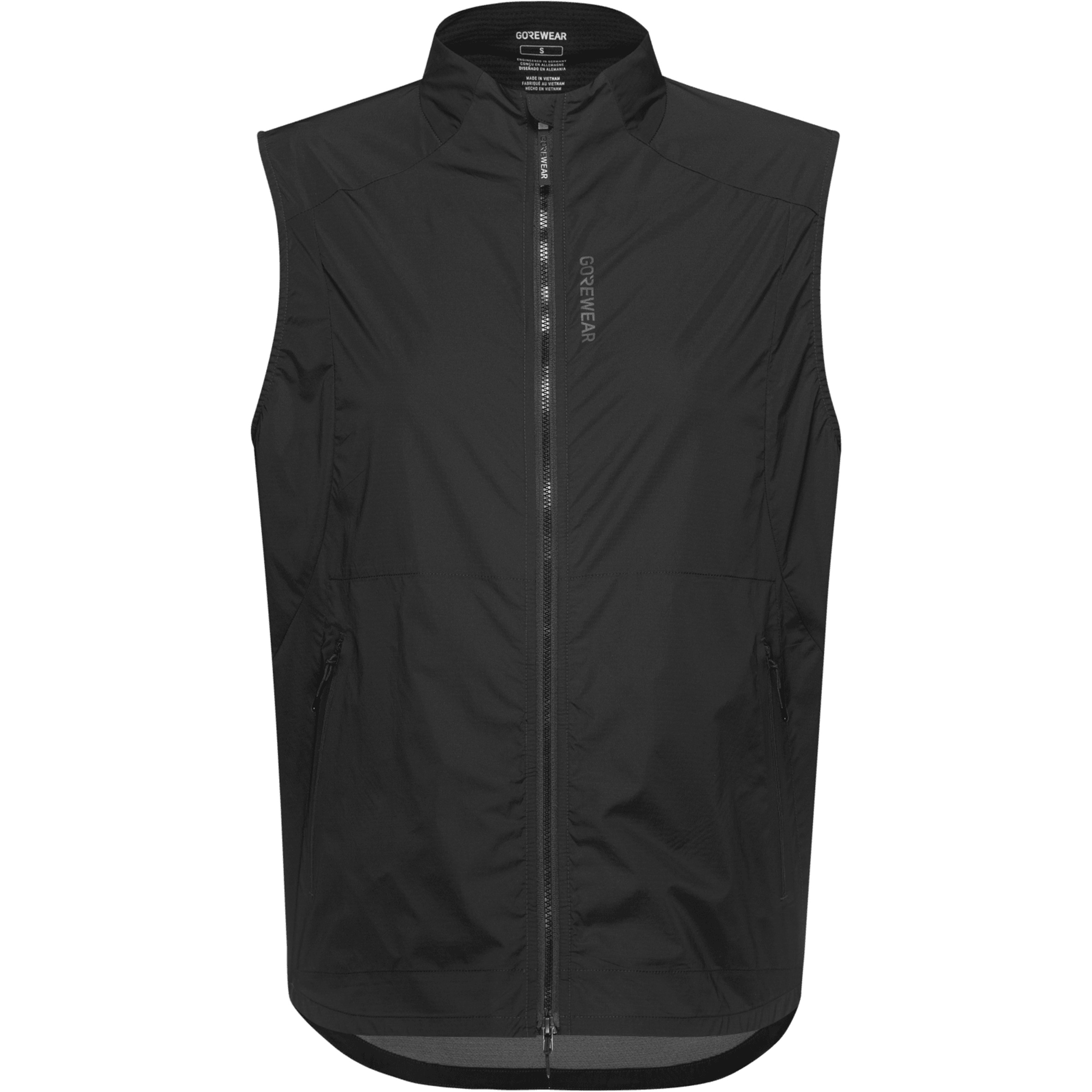 Gore Wear Concurve Windbreaker Weste Damen Windwesten schwarz Größe L Trailrunning | Laufen Klein verpackbar