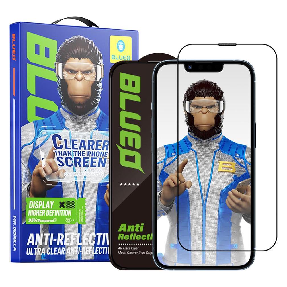 BlueO - Anti-Reflective HD Glass - iPhone 13 / iPhone 13 Pro / iPhone 14 / iPhone 16e - Black (Apple iPhone 13, Apple iPhone 13 Pro, Apple iPhone 14, Apple iPhone 16e) (60408518)