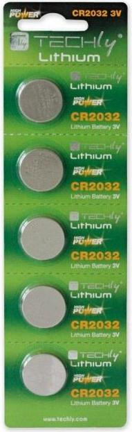 Techly CR2032 Lithium Knoopcelbatterij 3V
