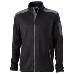 Strick-Fleecejacke "JN591" - S - schwarz