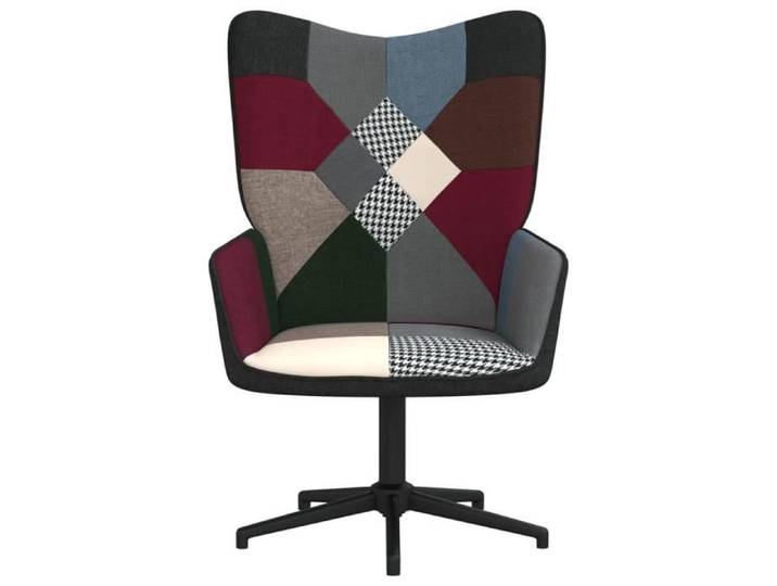 Chaise de relaxation - AKOZON - Patchwork - Tissu doux - Pivotant 360° - Design contemporain