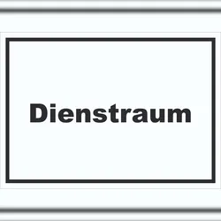 HB-Druck Dienstraum Schild mit Text Büro waagerecht A3 (297x420mm)