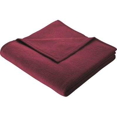 Wohndecke BIEDERLACK "Cotton Home, Kuscheldecke", rot (rosenholz), B:150cm L:220cm, Baumwolle, Polyacryl, Wohndecken, Wohndecke, im Uni Design, Kuscheldecke