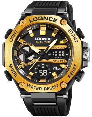 DynamicDeals Mens Sport Watches, Digital Double Time Chronograph Watch, LED Chrono Montre Homme Week Display color 4