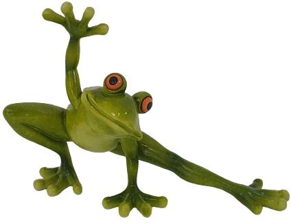 FD Dekofigur Frosch hockend 28 x 20 cm grün