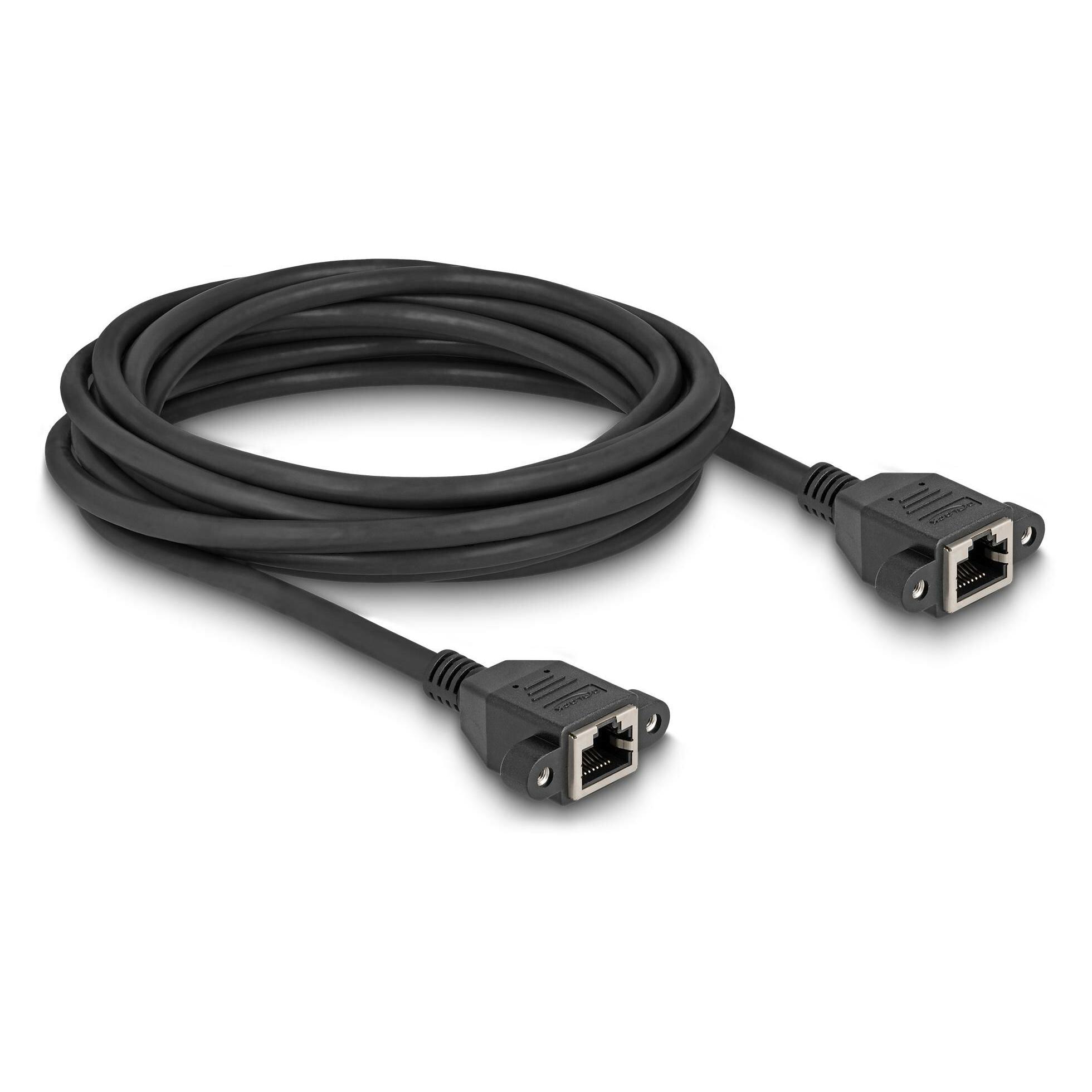 Delock Netzwerk Verlängerungskabel S/FTP RJ45 Buchse zu RJ45 (S/FTP, CAT6a, 5 m) (90787)