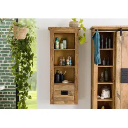 Hängeschrank Mango 50x26x120 natur lackiert RAILWAY  #180