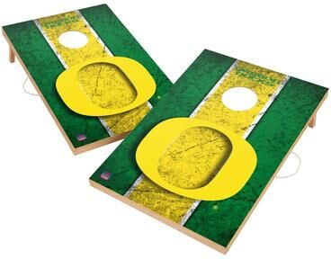 Skip's Garage Vintage Oregon Ducks 2x4 Tailgate Cornhole Boards