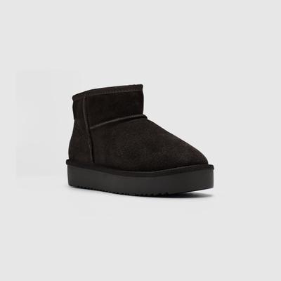 Winterboots ESPRIT "PITERA", Damen, Gr. 40, Warmfutter, schwarz, Veloursleder, Schuhe Winterboots, Schlupfboots, Winterstiefelette mit Warmfutter