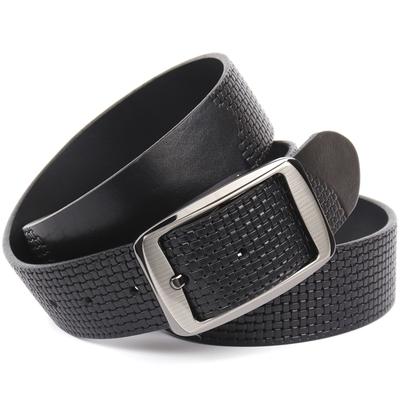 Ledergürtel ANTHONI CROWN, Herren, Gr. 100, schwarz, Leder, Flechtoptik, Gürtel Ledergürtel, Pflanzlich gegerbter Vollrindledergürtel mit Flecht-Prägung
