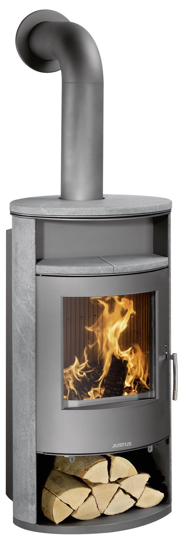 JUSTUSGMBH Island AQUA Speckstein Korpus Stahl Gussgrau 10 kW 16900062