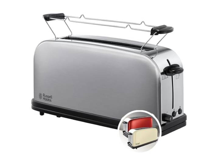 Russell Hobbs Adventure Brushed Long Slot Broodrooster, Lang, Geborsteld RVS, Extra Brede Sleuf, Gelijkmatig Roosteren, Makkelijk Reinigbaar, 21396-56