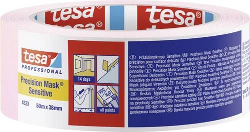 Tesa PRECISION SENSITIVE 04333-00020-02 Kreppband Präzisionskrepp Hellrosa (L x B) 50m x 38mm 1St.
