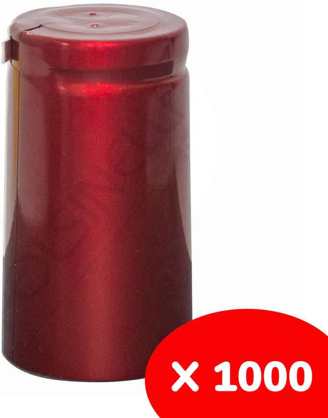 Polsinelli Capsula in PVC rosso metallizzato ⌀31 (1000 pezzi)