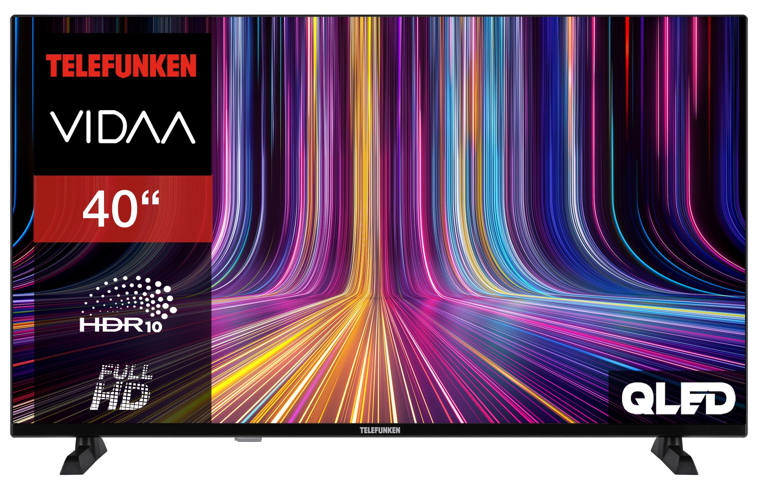 Telefunken QF40VP750S QLED Fernseher 40 Zoll Smart TV VIDAA Full HD HDR TV Triple Tuner (2026)