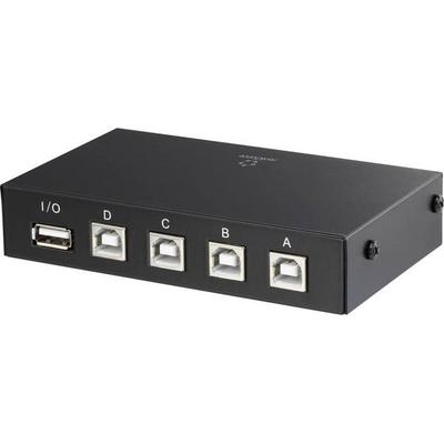Renkforce 4 Port USB 2.0-Umschalter Schwarz