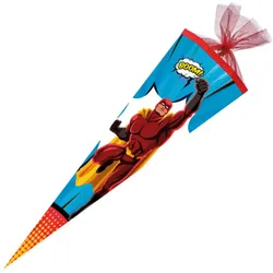 Nestler Schultüte / Zuckertüte / 85 cm / eckig / "Superhero"