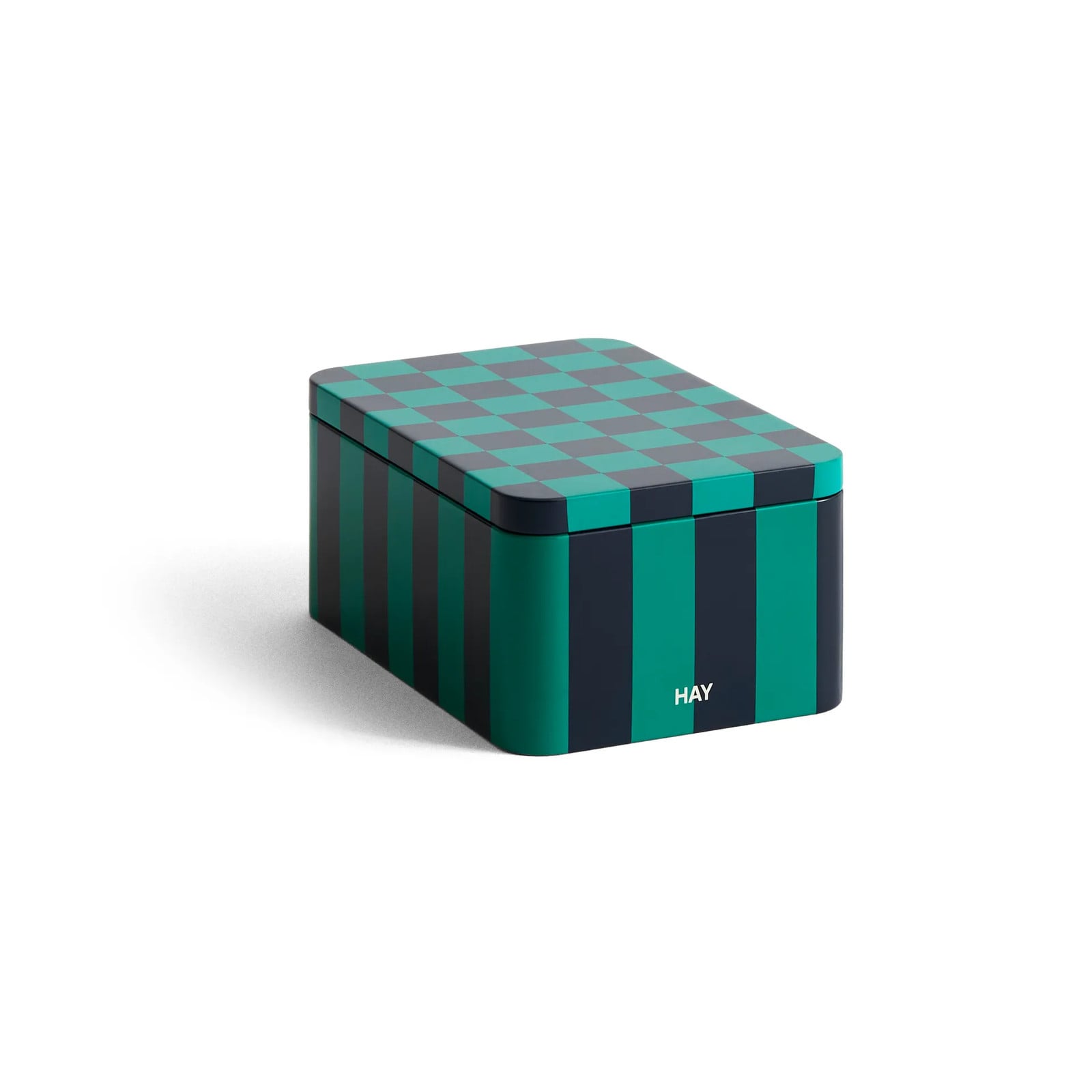 HAY Tin Container voorraadpot small Green-dark blue metal