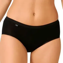 Sloggi 4P Basic Plus Midi Schwarz Baumwolle 44 Damen