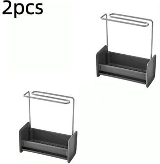 Multisell Products Hub Urable Dishcloth Towel Rack Kitchen, Multipurpose Sink Shelf, New Plastic Kitchen Sink Drain Rack 2pc