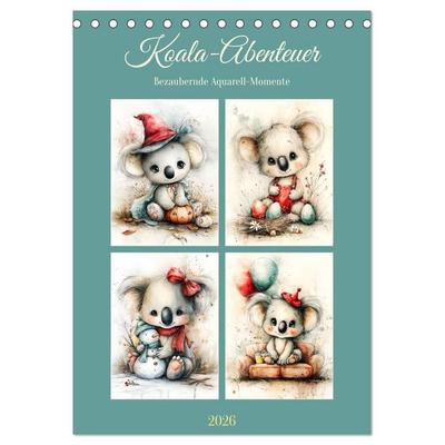 Koala-Abenteuer. Bezaubernde Aquarell-Momente (Tischkalender 2026 DIN A5 hoch), CALVENDO Monatskalender