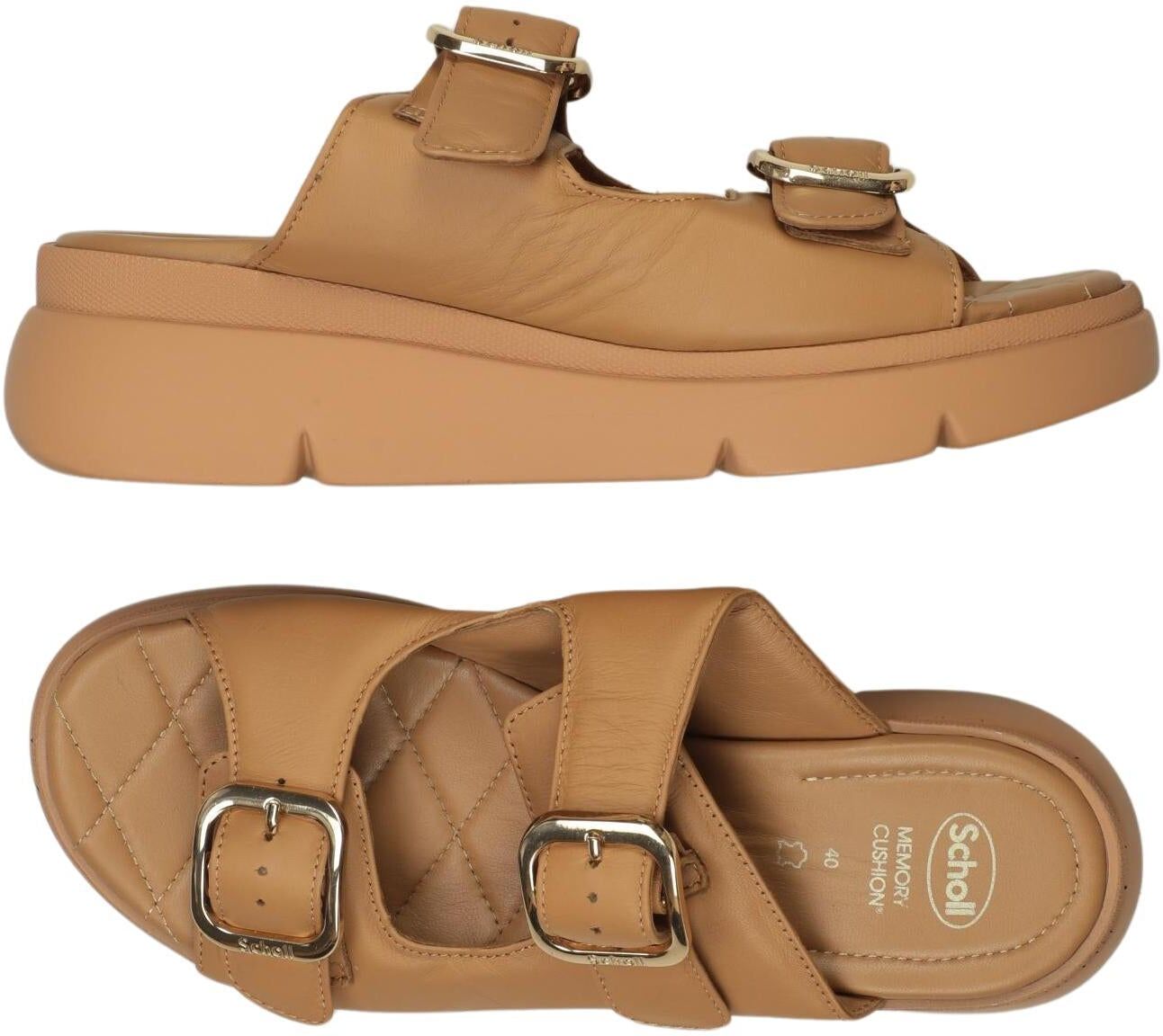 Scholl Damen Sandalen, Beige, Gr. EU 40, Leder - Second Hand