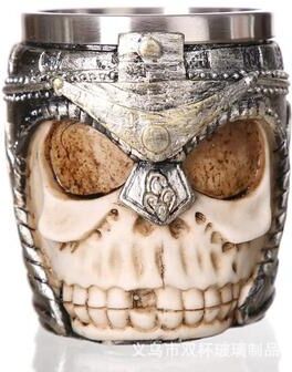 Uplift Essentials IronThrone Retro Stainless Steel Skull Beer Mug s13 Missing Teeth