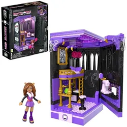 Mattel HXM32 - Mega - Monster High - Clawdeens Spuk-Buch-Ecke, Bauset mit 298 Teilen