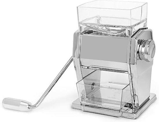 Unyqoos Manuelle Getreidemühle - Handmühle zum Mahlen von Getreide, Flocken & Mehl, 3 Mahlräder mit variabler Drehgeschwindigkeit, 17×13×22 cm