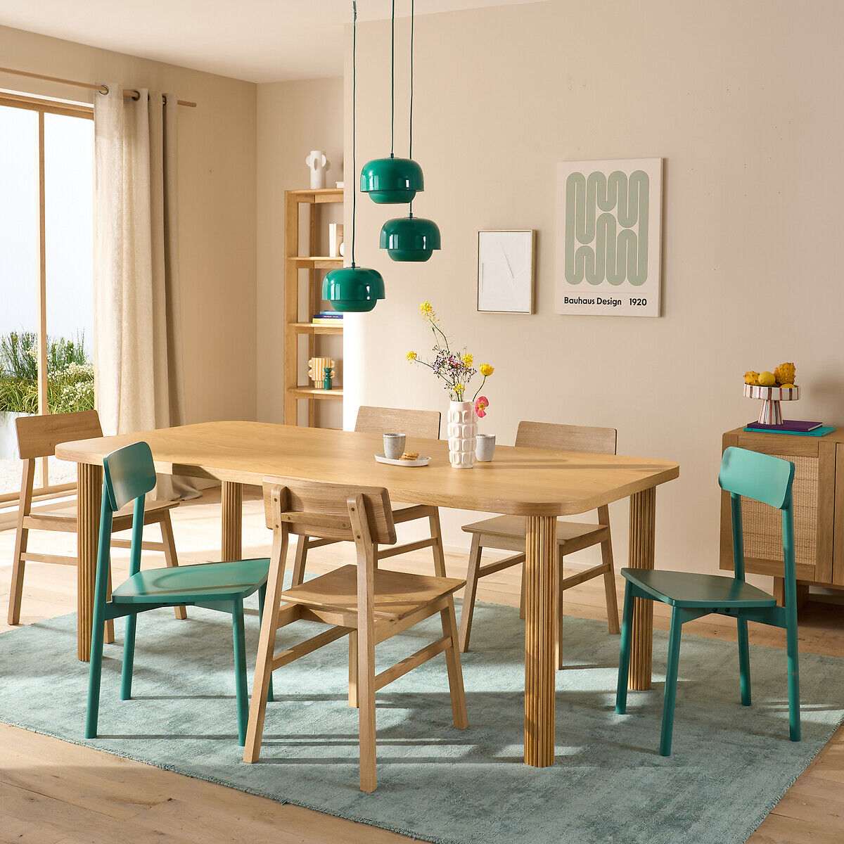 LA REDOUTE INTERIEURS Lot de 4 pieds de table à composer cannelés, Alzar