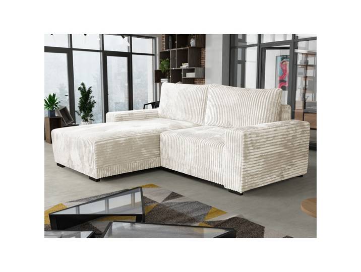 Ecksofa Puderenko mit Bettkasten und Schlaffunktion