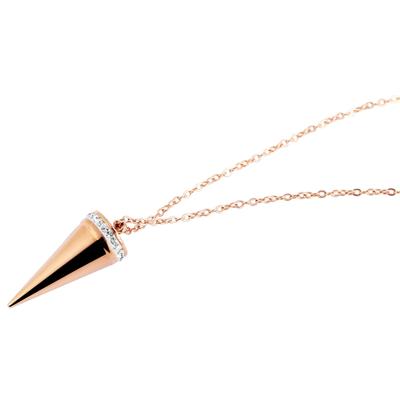 Kette ohne Anhänger ADELIA´S "Halskette mit Anhänger – aus Edelstahl", rosa (gold), Halsketten, Damen, 43cm, Edelstahl, Ideal als Geschenk – dezent und elegant