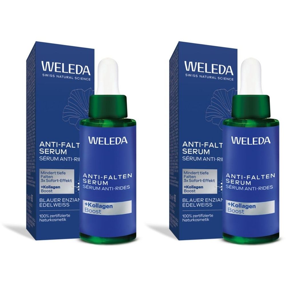 Weleda Anti-Falten Serum blauer Enzian & Edelweiß 2x 2x30 ml Gel