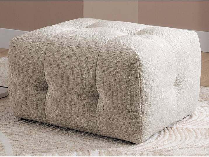 S-Style Möbel Polsterhocker Kozy im Bumpy-Design aus weichem Chenille-Stoff mit hohem Sitzkomfort